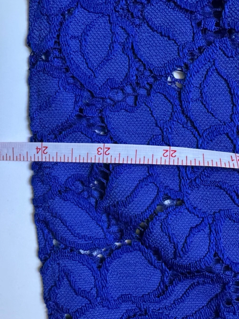 J.Crew Cobalt Blue Floral Lace Blouse Size 12 Short Sleeve Shell Top